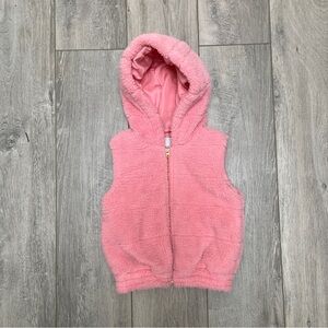 Janie & Jack Fleece Hooded Vest; 3-4t